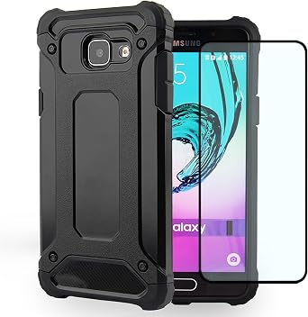 Phone Case for Samsung Galaxy A3 2017 A320F Slim Hybrid Dual Layer TPU+PC Protective Phone Cover - Shockproof for Samsung A3 2017 Black