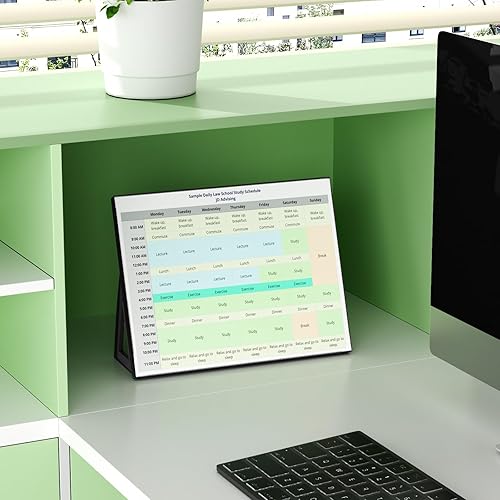 Miniatura 8 de NPPLUS Soporte acrílico para letreros de 8.5 x 11 pulgadas, soporte de letrero inclinado para exhibición, marcos de papel de plástico para volante