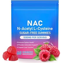N-Acetyl Cysteine Gummies NAC 1000mg Daily Dietary Supplement, Non-GMO, 60 Vegan Gummies