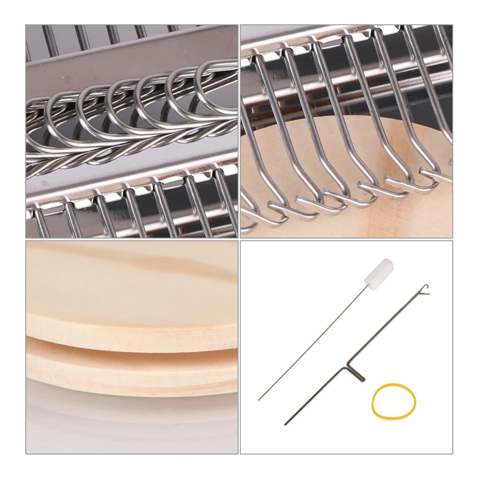 rgrfgQWDS Wooden Darning Loom Weaving Tool for Mending Clothes Jeans Hand Tapestry Knitting Repair Machine Kit