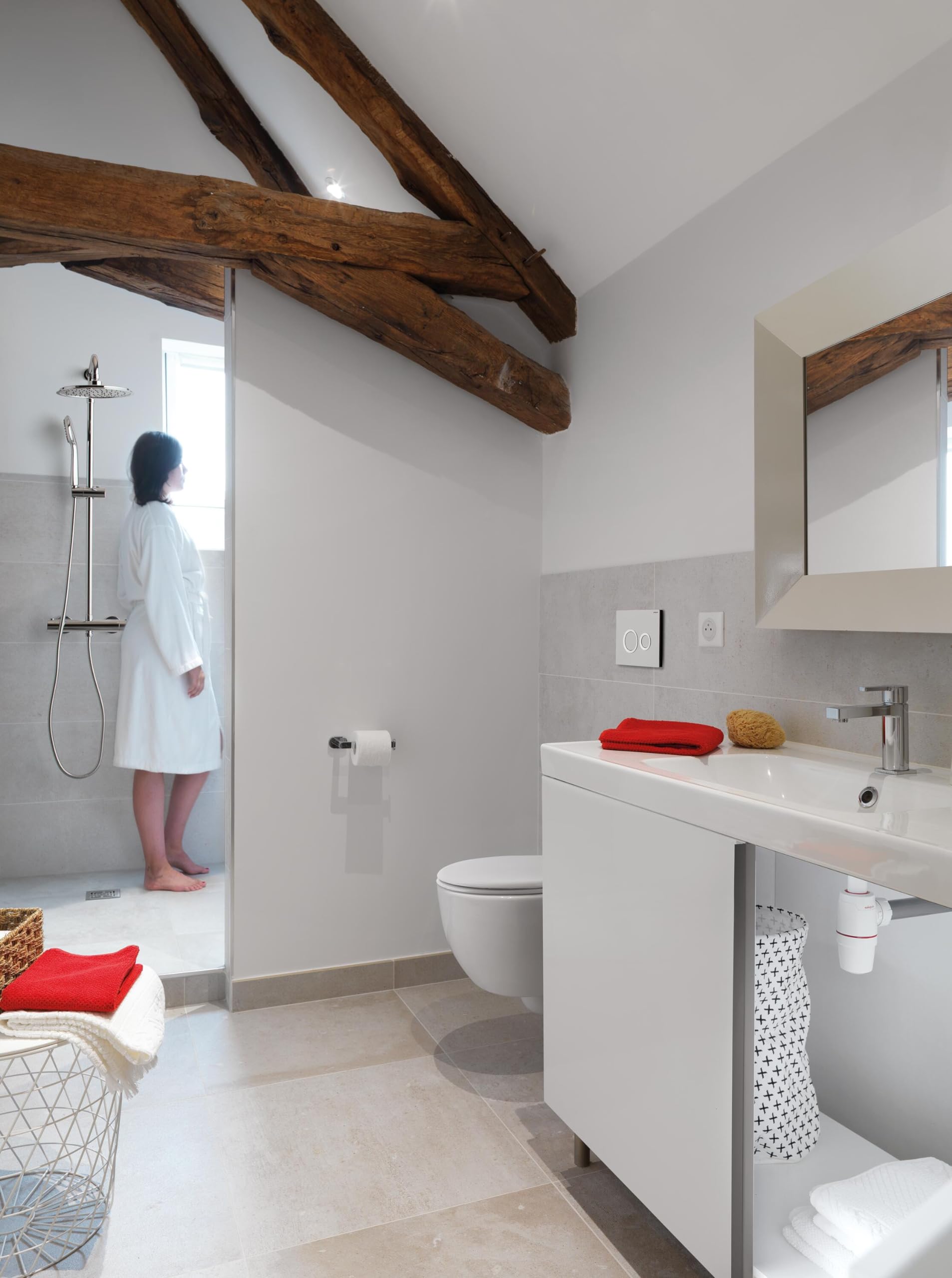 Wirquin Siphon lavabo Néo blanc Ø32 réglable compact