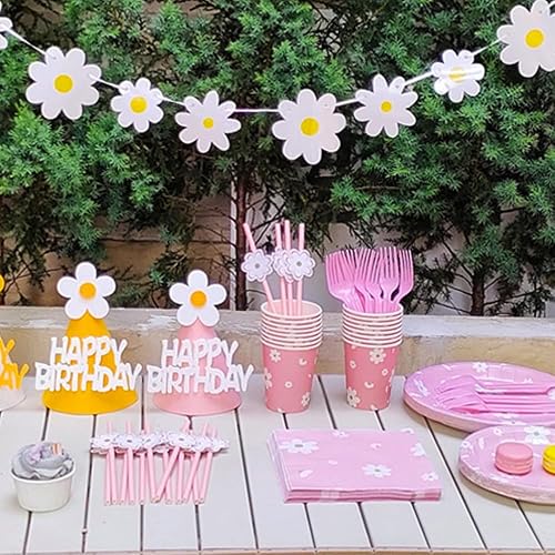 Miniatura 4 de Globos de margarita, 12 globos de flores de 20 pulgadas, 28 pulgadas, 43 pulgadas, globos de papel de aluminio de margaritas blancas para decoración