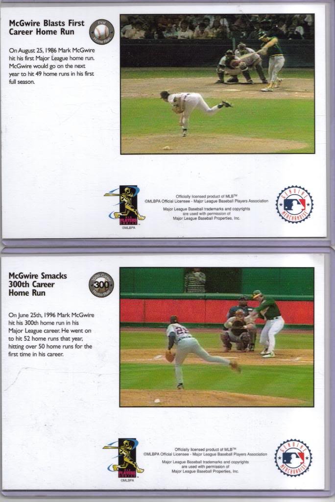 RARE MARK MCGWIRE 1ST, 300TH, & 500TH CAREER HR CARD X at Amazon's Sports  Collectibles Store