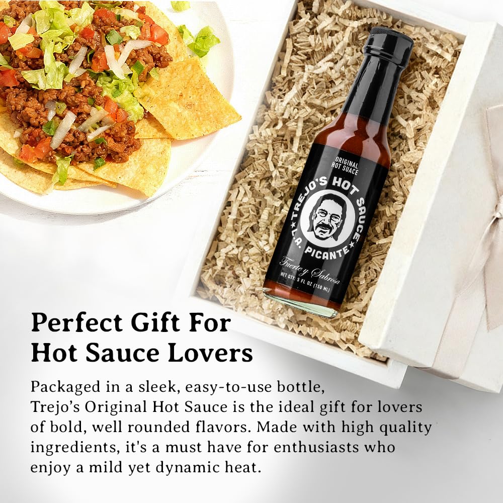 Trejo's All-Natural Hot Sauce, 12-Pack (5 oz. Bottles) Medium Heat Made from a Blend of Peppers, Zero Calories, Non-GMO