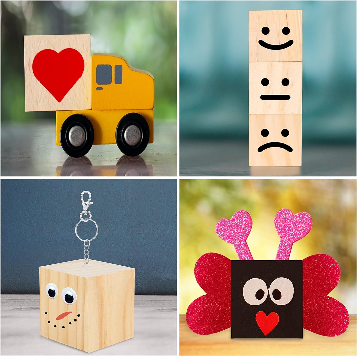 Cubi Di Legno Di Pino Da 30 Pezzi, 3x3 Cm, Superficie Liscia Non Trattata. Ideali Per Fai Da Te, Decorazioni, Modellismo E Lavoretti Creativi.