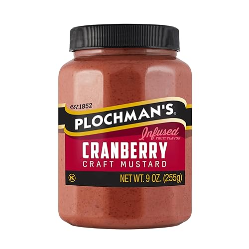 Plochmans - Mostaza de arándano, para untar gourmet de temporada en un frasco