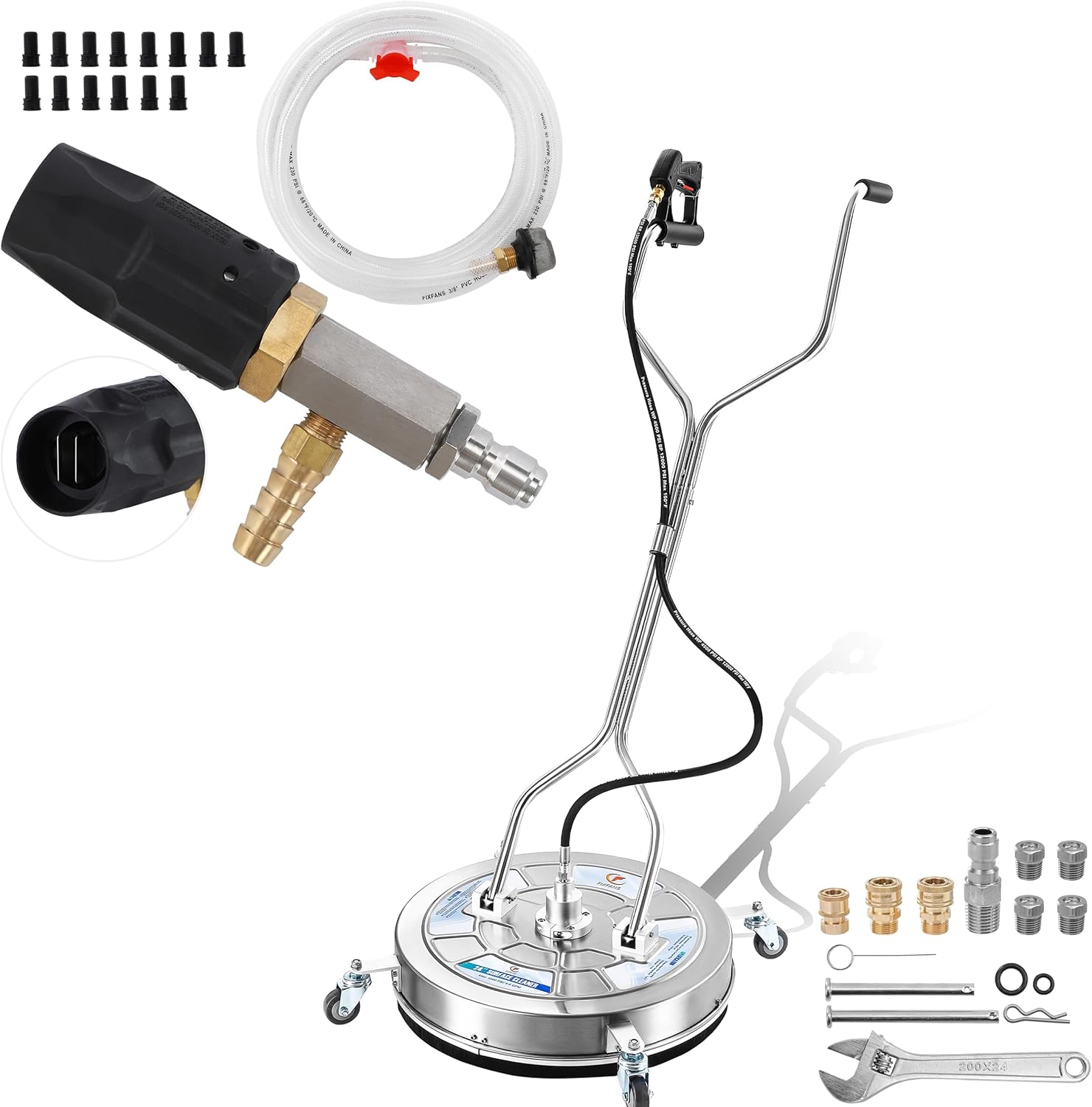 FIXFANS Adjustable Pressure Washer Long Range Nozzle, 24