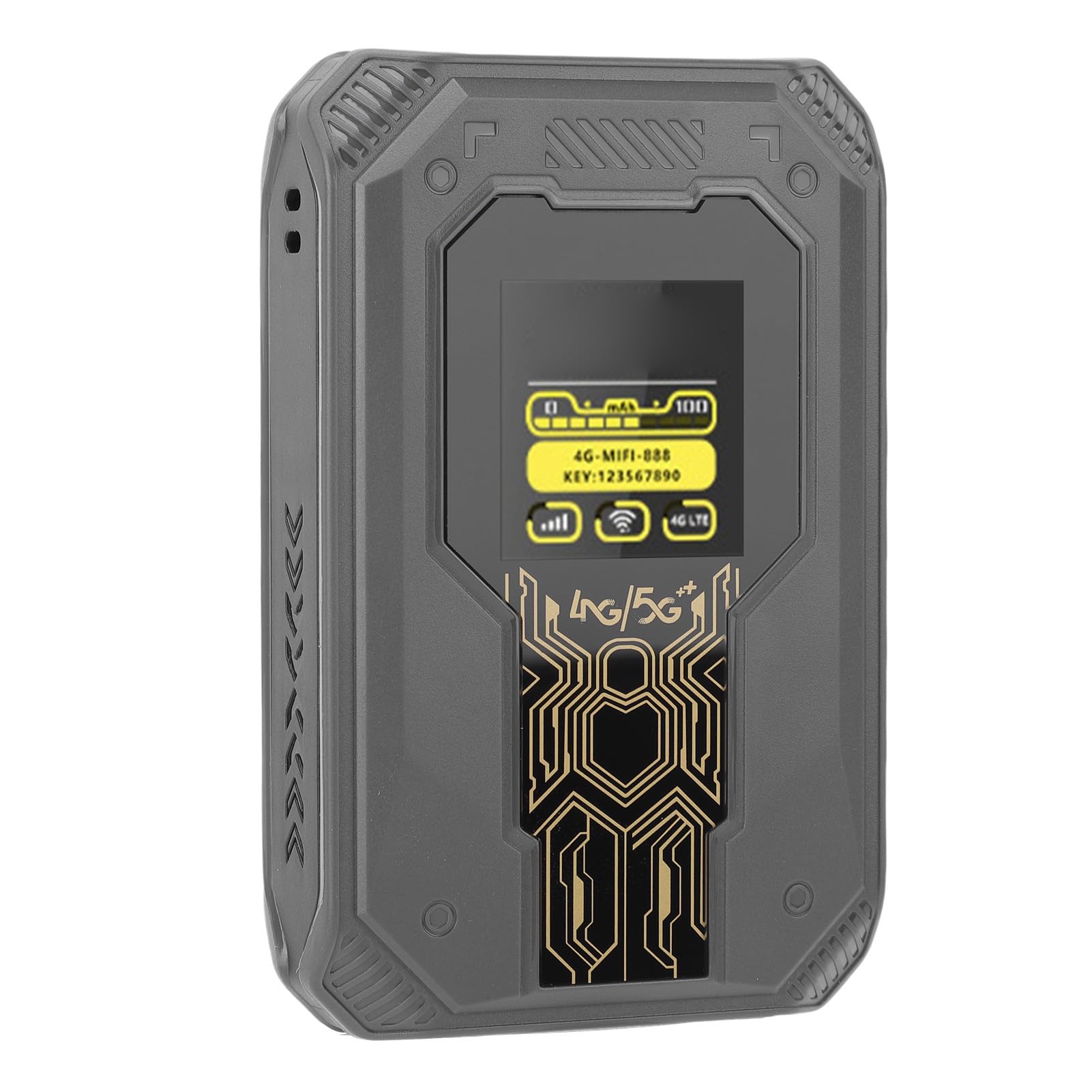 Ejoyous Hotspot WiFi Mobile, Router Mobile 4G con Slot per Scheda SIM, Hotspot Portatile da 300 Mbps a 2,4 GHz, Batteria Ricaricabile da 4000 MAh, Visualizzazione 'ora, Viaggi d'affari per Uso