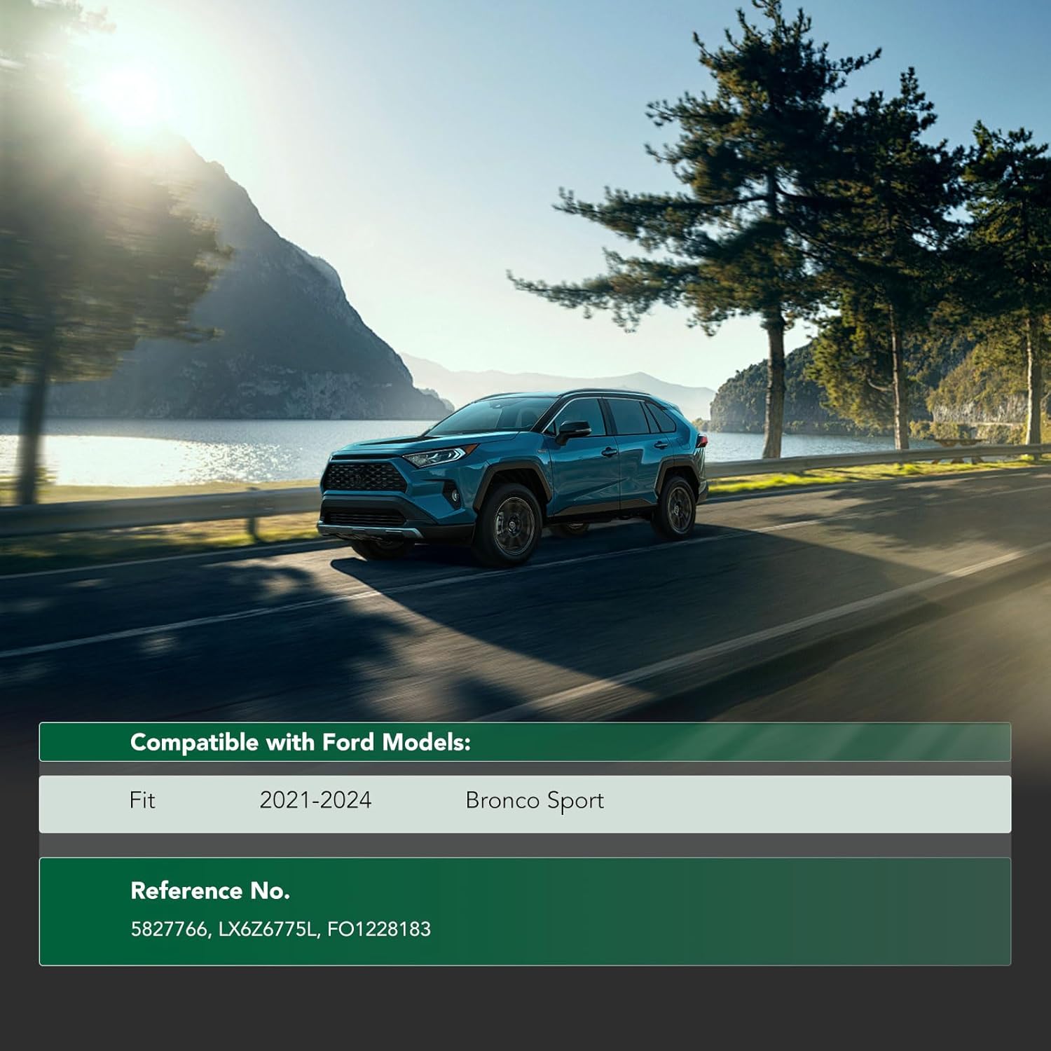 YHTAUTO Front Lower Engine Splash Shield Compatible with Ford Bronco Sport 2021-2024, Splash Guard Engine Case Guards