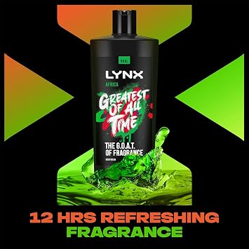 Lynx Shower Gel 12 Hours of Long Lasting Refreshing Fragrance Body Wash with Plant-Based Moisturisers for Men L Size Body Cleanser for Naturally Soft Skin, 700ml (Africa, Buy 6)