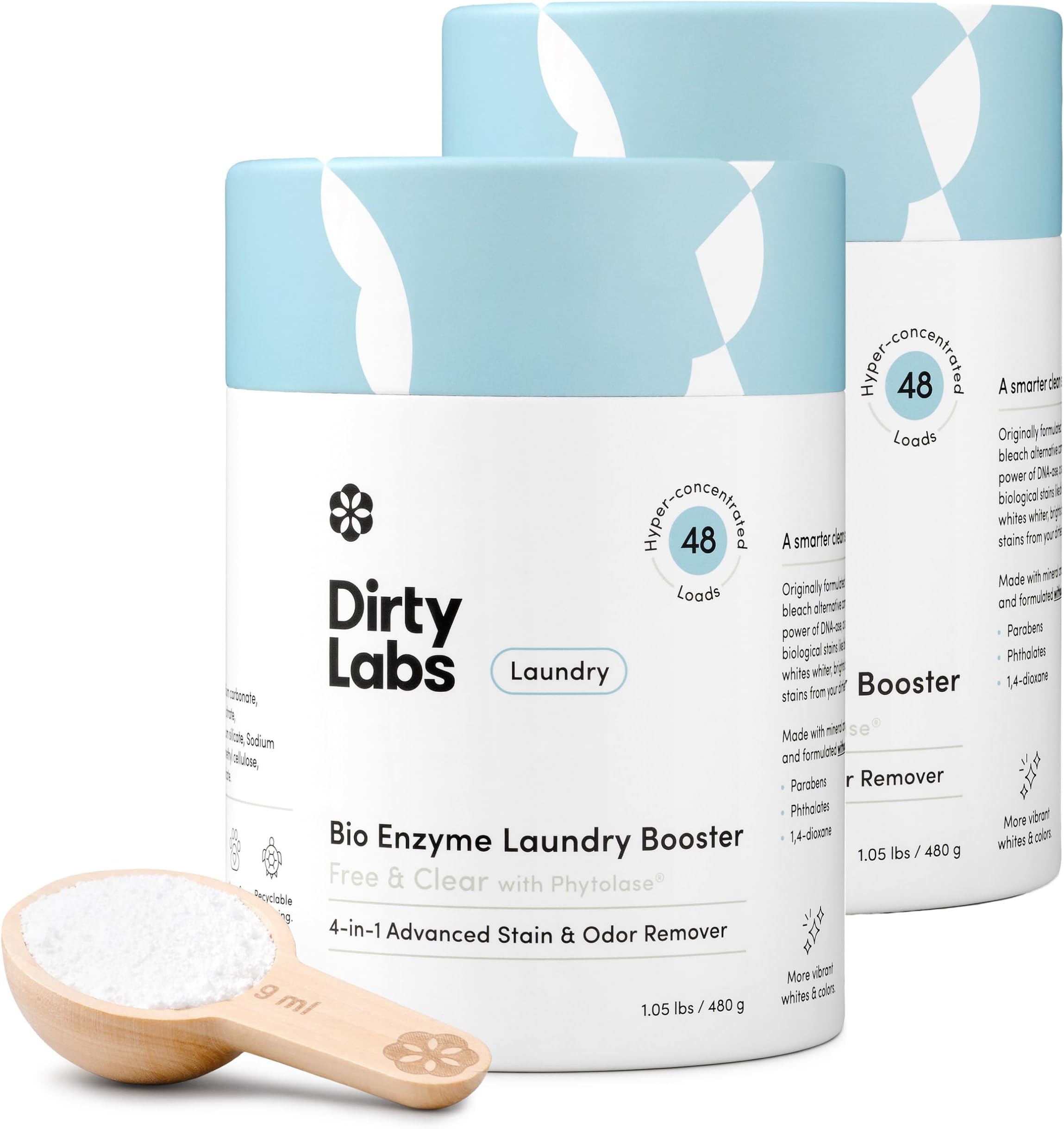 Unscented | Bio-Enzyme Wash Booster | 2 Pack = 96 Loads | Hyperconcentrate | High Efficiency & Standard Washing Machine | Non-Toxic, Biodegradable | Elimini Booster