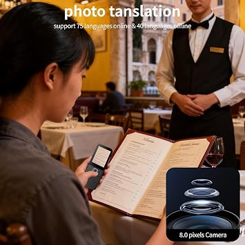 AI Language Translator Device, 2026 Upgraded Translator No WiFi Needed, Support ChatGPT, Voice Instant Two-Way 159 Language Translator, Offline/Recording/Photo Translation for Business Travel