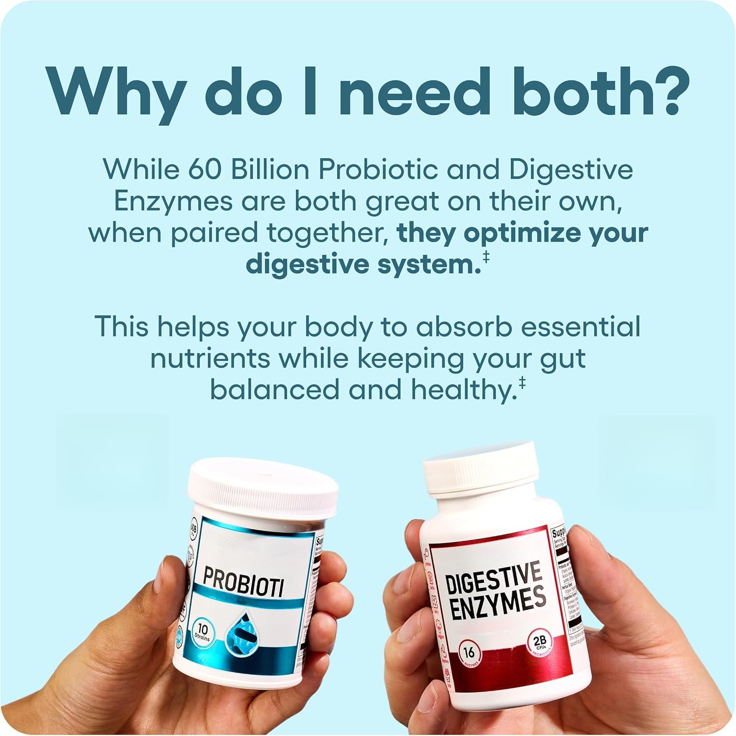 Kit per l’equilibrio intestinale, con probiotici ed enzimi digestivi