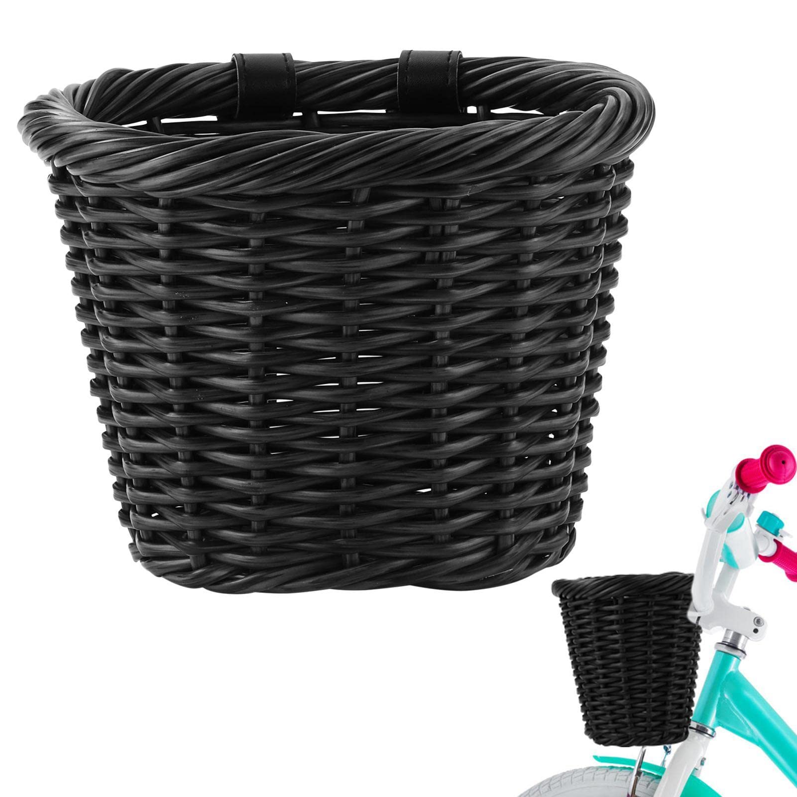 Veeteah Kids Basket - Waterproof Front Basket With Streamers Bell Stickers For Girls & Boys