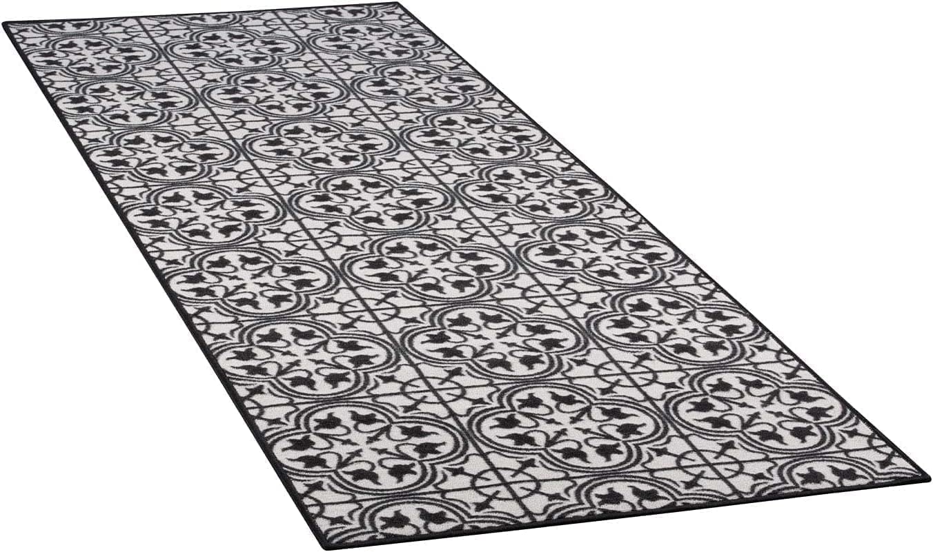 Wexford Tapis de couloir, Tapis Sol avec motif à passants fins pour cuisine, couloir & salon, antidérapant & facile d'entretien (80 x 300 cm)
