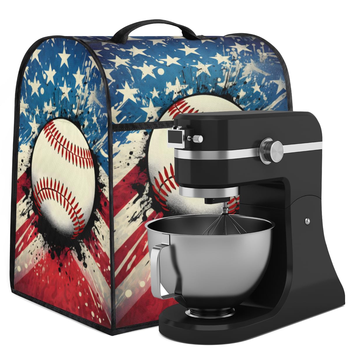 Coffee Maker Cover American Baseball Kitchen Appliance Covers Small Appliance Covers Blender Cover Juicer Cover Dust Covers for Kitchen Appliances with Top Handle and Pockets,Washable,B631