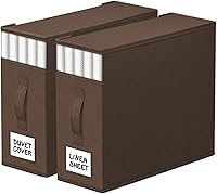 Vista 24 de Paquete de 4 Organizadores de Armario para Sábanas y Almacenamiento, Contenedores de Almacenamiento Plegables Resistentes con Ventana y Etiqueta