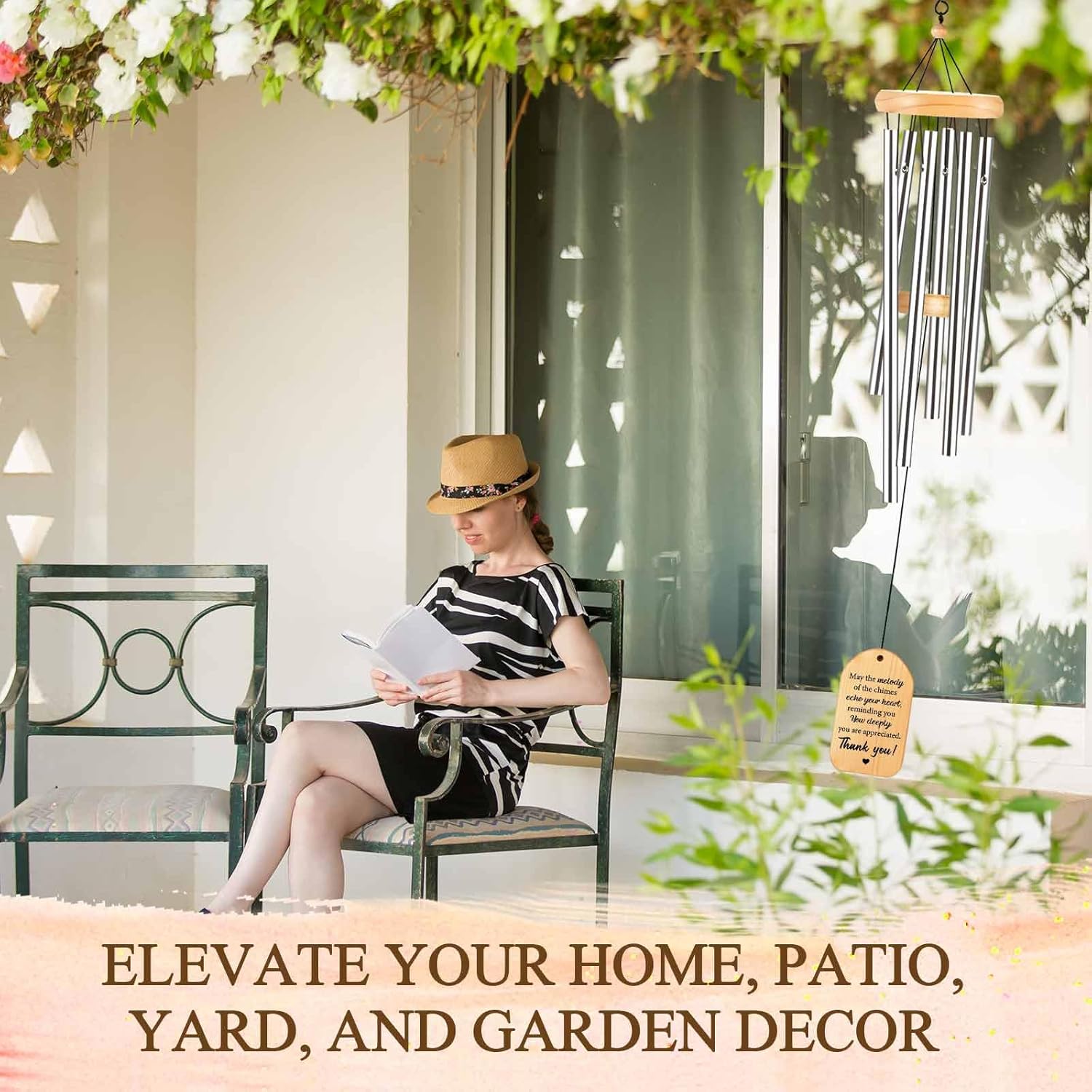 Thank You Gifts for Women Men, Thank You Wind Chimes, Appreciation Gifts for Coworkers, Mentor, Pastor, Friends, Nurse, Doctor, Thanksigving Present, 25.5 inch - Image 6