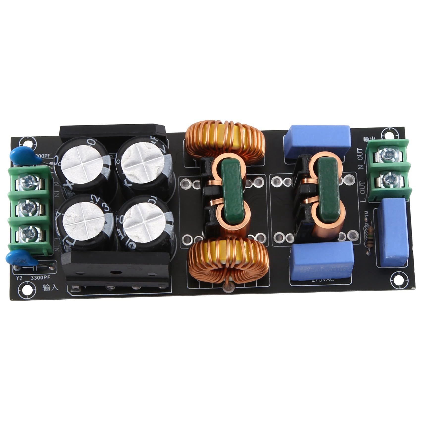 2X Module de Carte de Filtre de Puissance Filtre Purification du Secteur AC Bruit Audio HiFi 10A