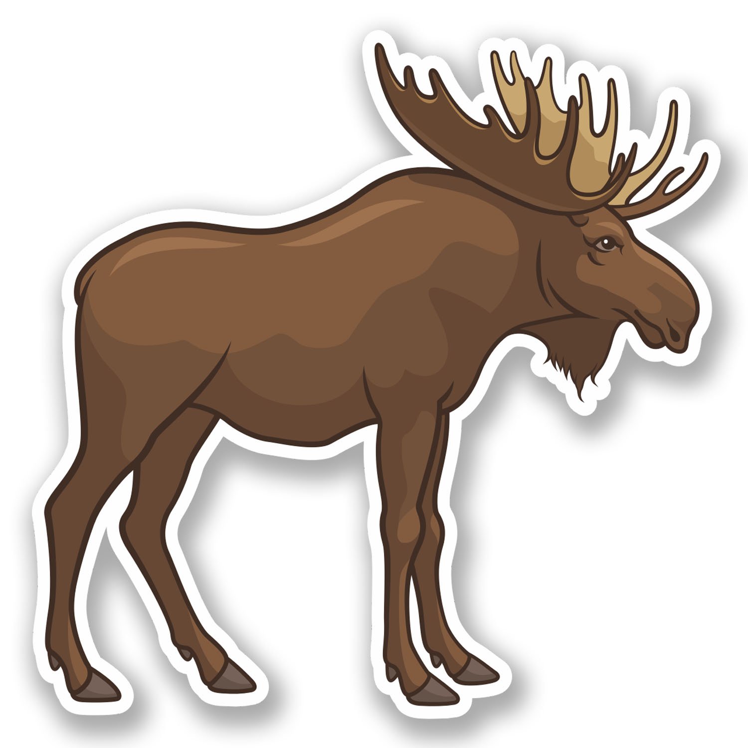 Destinationvinyl Multi 2 X Moose Vinyl Sticker Bike Laptop Car Travel Luggage Tag Canada Animal #4763 (10Cm X 10Cm)
