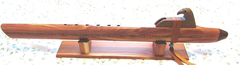 Flauta nativa americana - Re baja - Cedro - Hecha a mano - Para manos pequeñas/Mujeres - curación espiritual
