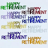 Vista 4 de Confeti Word Happy Retirement MultiColors - 2 bolsas de media onza (1 oz) #7886 Q01