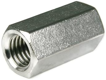 1/4"-20 x 3/8" x 7/8" Hex Coupling Nuts, 18-8 Stainless, 100 Pack
