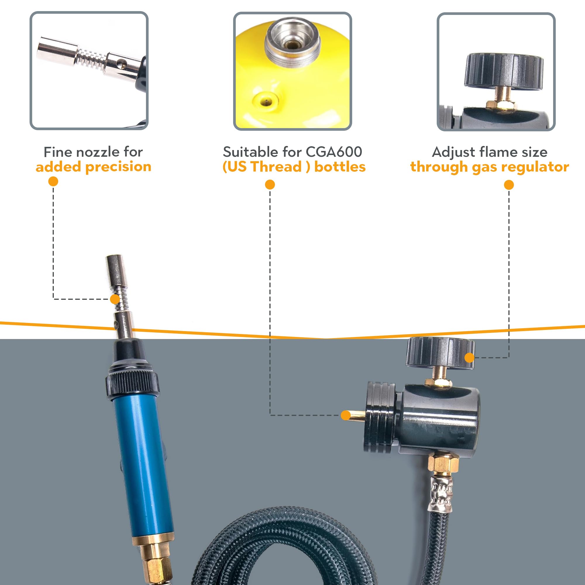 LavaTap Blei-Schweißset, feine Düse, MAPP/Propangasbrenner | Feindüsen-Präzisions-Flamme für Blei-Bossing, Detaillöten, Löten, Schmuck- & Modellbau MAPP/Propanbrenner