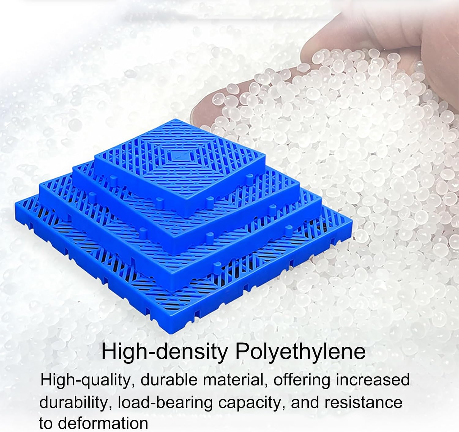 Nestable Plastic Pallet, Waterproof Storage Grid Pad, Breathable Grids Article Racks, Resistant Storage Pad for Restaurant Kitchens Shops Supermarket Basement Storage(60x60x3cm/24x24x1in)