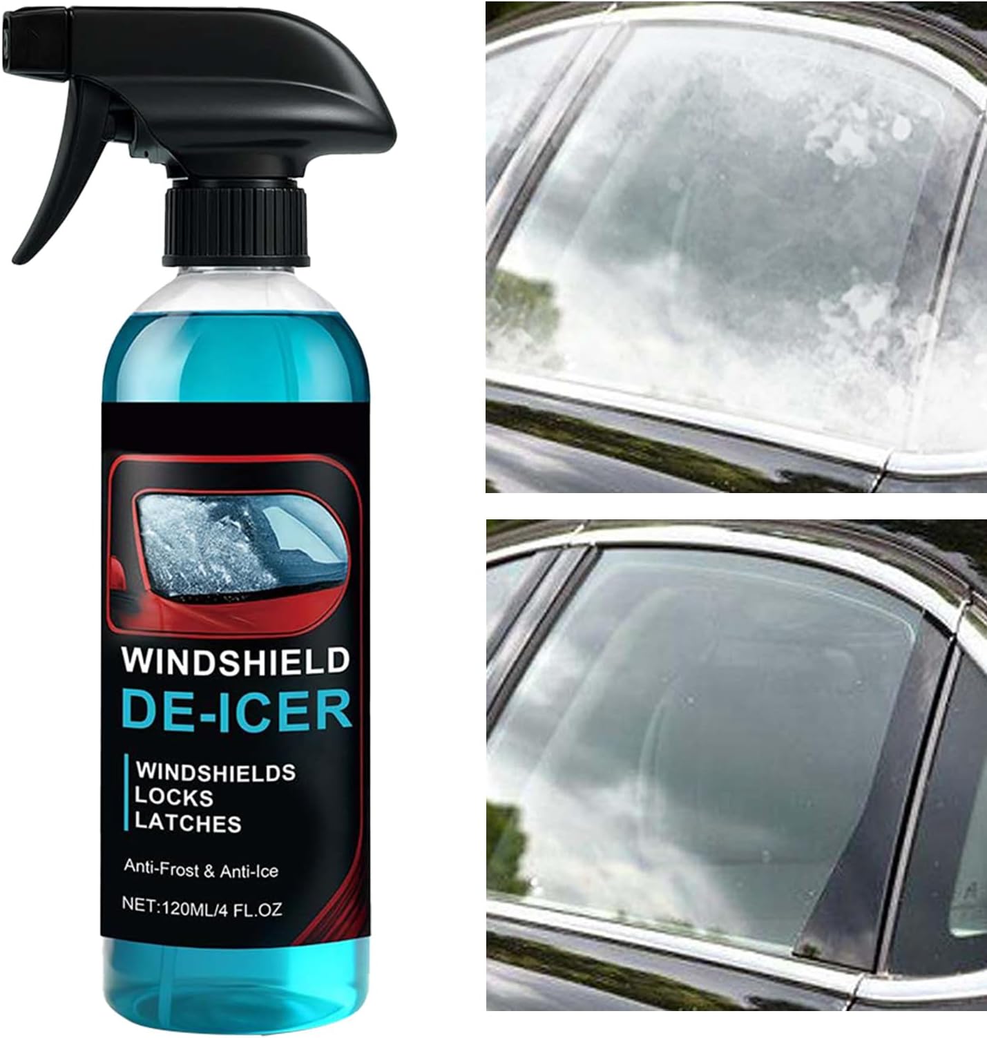 Windshield Ice Spray | 120ml Glass Protection,Car Windshield Ice Spray Melt Agent - for Morning Routine Truck Sedan Minivan Windscreen Rearview Mirror