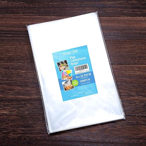 Miniatura 9 de Bolsas transparentes para dulces, 100 bolsas de celofán de 6 x 10 pulgadas, bolsas de regalo de fiesta, bolsas de regalo, bolsas de manzana, bolsas