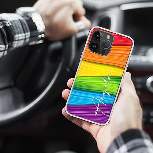 Miniatura 3 de Funda LGBT personalizada con diseño de rayas de arcoíris, transparente, compatible con iPhone 15, 14, 13, 12, 11, X, Xs, Xr, 8, 7, 6s, Mini Pro Max
