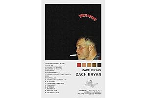 Zach Bryan Room Decor: Signed Canvas Wall Art Unframed