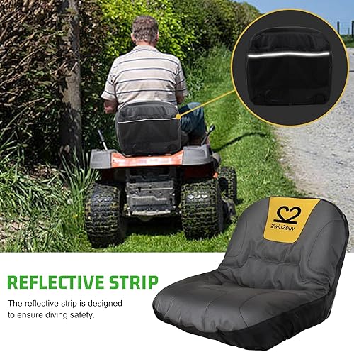 Miniatura 4 de 2win2buy - Funda de asiento para cortacésped, funda de asiento de repuesto con acolchado impermeable para tractor de jardín Cub Cadet Troy Bilt
