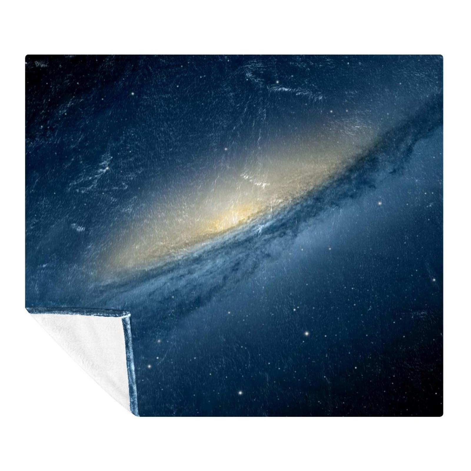 Couverture polaire galaxie 150x200 cm en microfibre pour lit et canapé