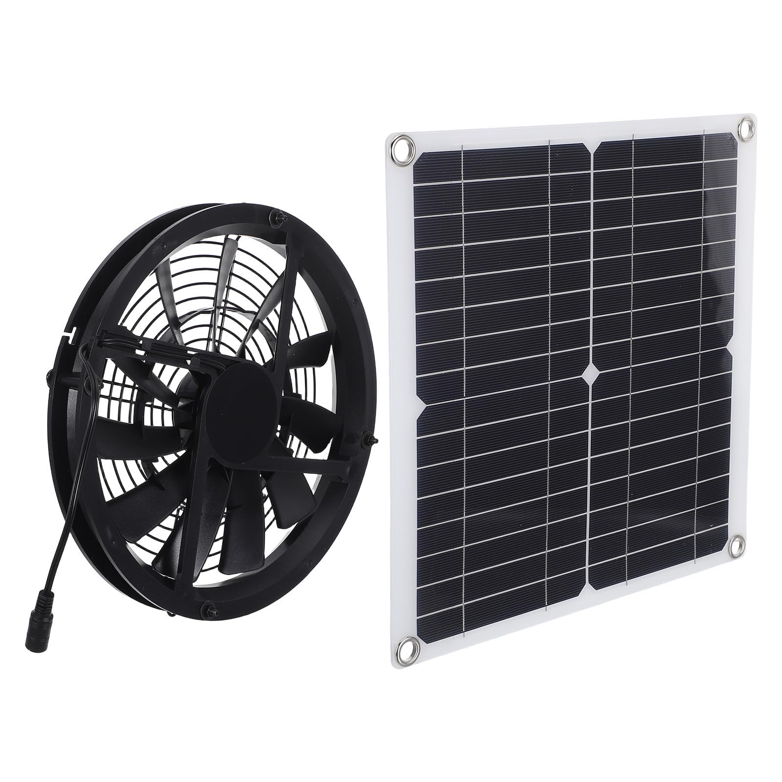 Toyvian Wentylator Solarno-panelowy Do Kurnika i Szklarni Wysokowydajny Wentylator Wyciągowy Do Małych Przestrzeni Wentylacja Schronisk i Budek Zwierząt Zasilany Energią Słoneczną