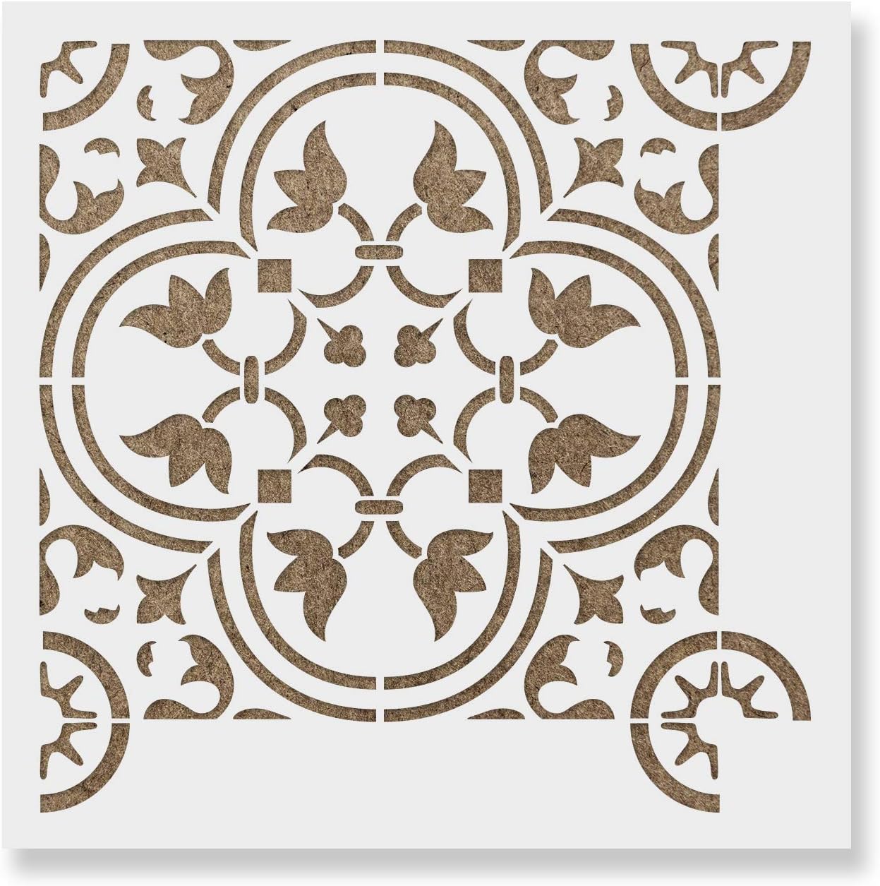 Rosario Tile Stencil Stencil Linoleum, Floor Tile