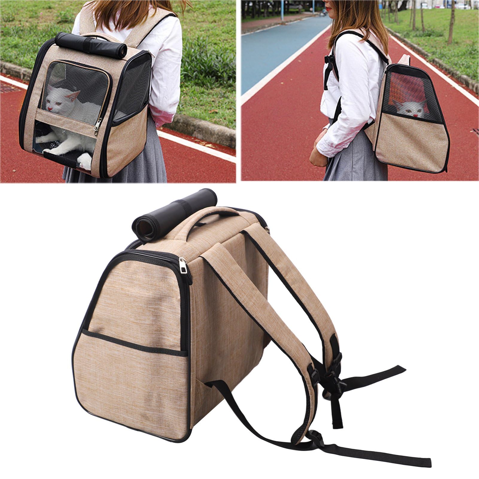 Bediffer Zaino Portatile per Animali Domestici, Design Ergonomico (Medio)