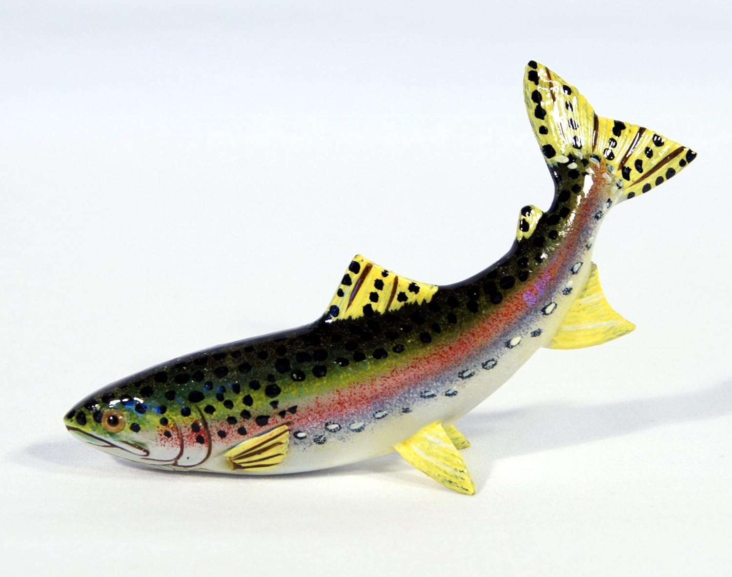 LX Handpainted Small 5" Rainbow Trout Statue Game Fish Replica
