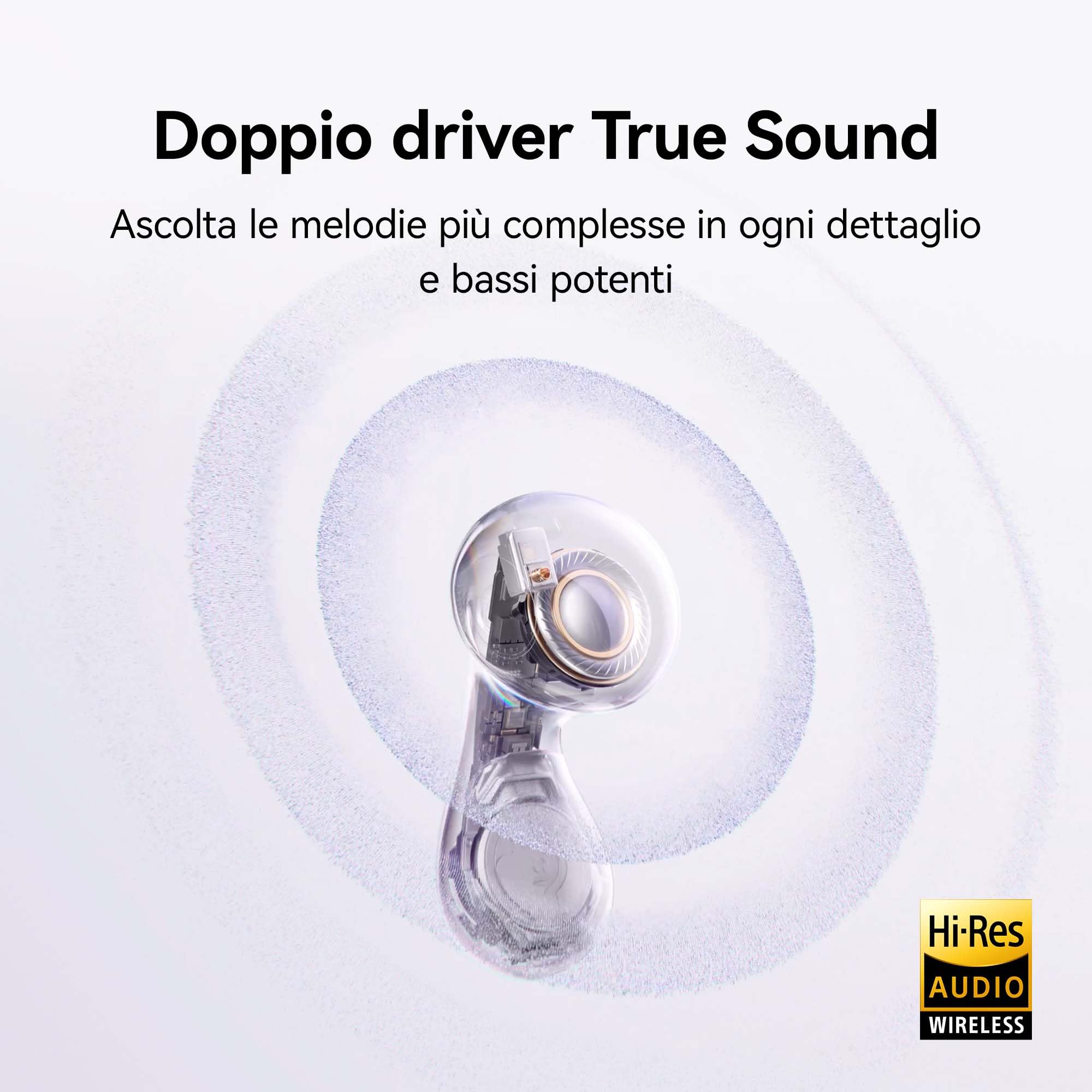 HUAWEI FreeBuds 6 Auricolari Wireless, Vestibilità aderente all’orecchio, Doppio driver True Sound, Chiamate stabili e cristalline, Open-fit ANC, 36H Durata della Batteria, IP54, iOS & Android,Nero | Chiamate chiare e stabili, doppi altoparlanti True Soun