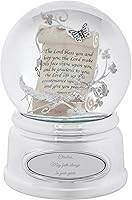 Vista 1 de THINGS REMEMBERED Globo de nieve musical con pergamino de oración inspirador grabado, reproduce música "Amazing Grace", regalo hermoso y único
