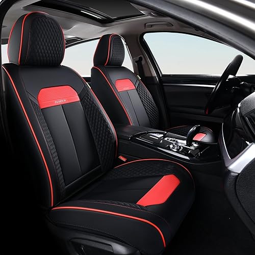 Miniatura 2 de FLORICH Funda de asiento de automóvil con cuero impermeable, protectores de asiento de automóvil con bolsillo de almacenamiento, compatible con