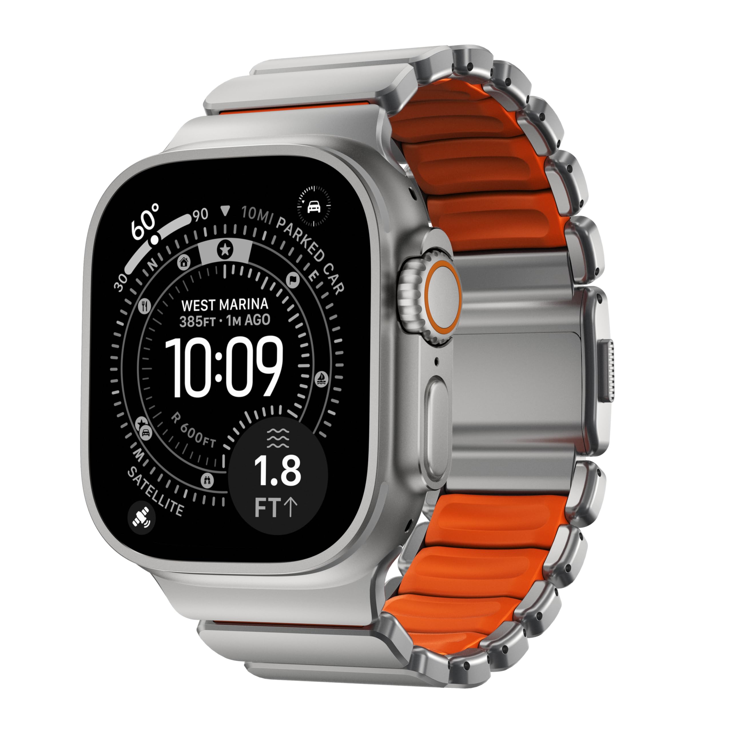 NOMAD Stratos Cinturino I per Apple Watch 42/44/45/46/49 mm, design ibrido
