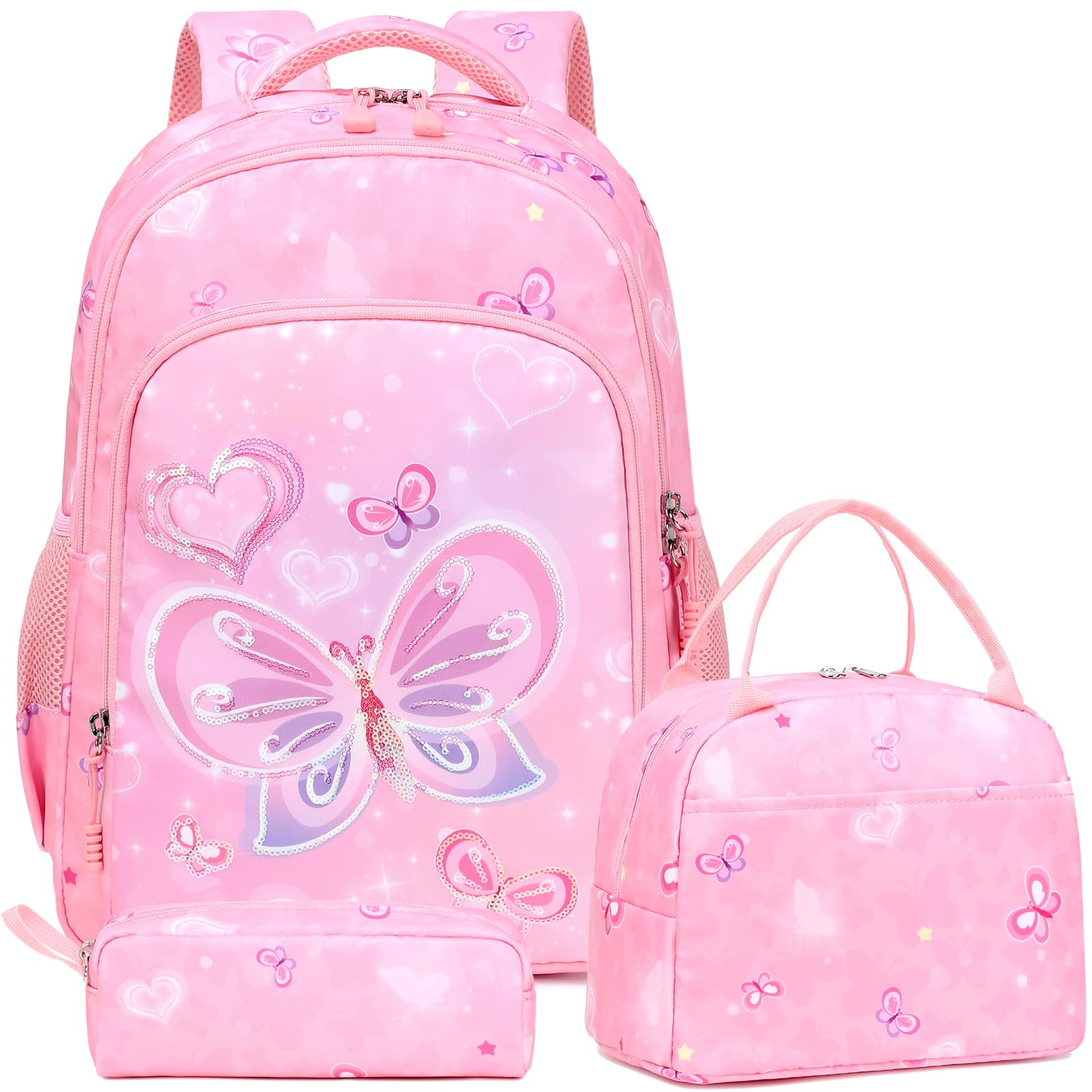 Kimwadalh Zaino Scuola per Ragazze Zaino Sirena Bambini Zaini Ragazza Leggero Zaino Scuola Elementare Zainetti per Bambini Borsa da Viaggio Girls School Bag Daypack