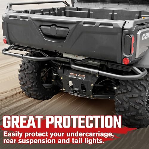 Miniatura 4 de A & UTV PRO Protector de parachoques trasero para Can-Am Defender HD5 HD8 HD10 Max 2016-2023, accesorios combinados de protector de cepillo trasero