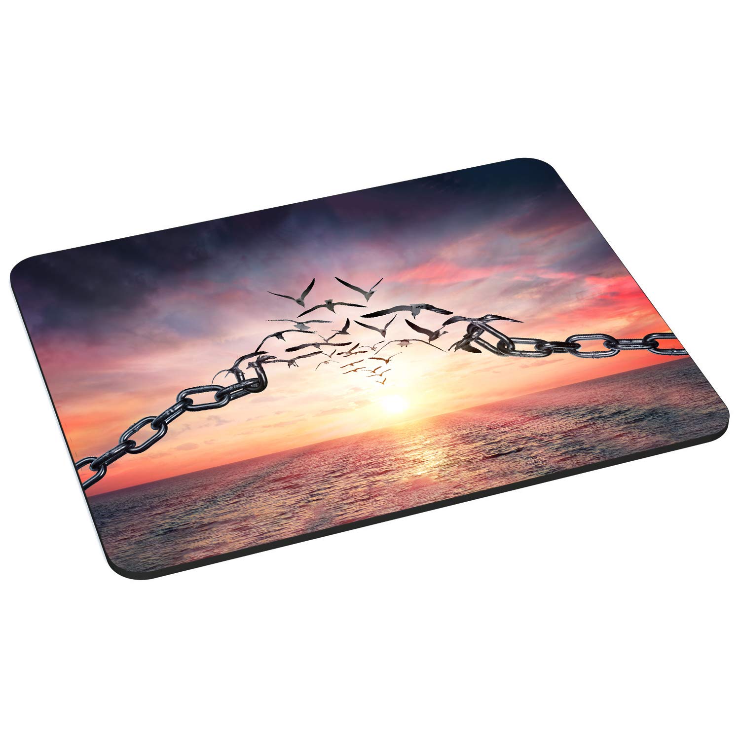 Pedea Gaming and Office Mouse Mat 220 x 180 mm with Stitched Edges and Non-Slip Backing Freedom