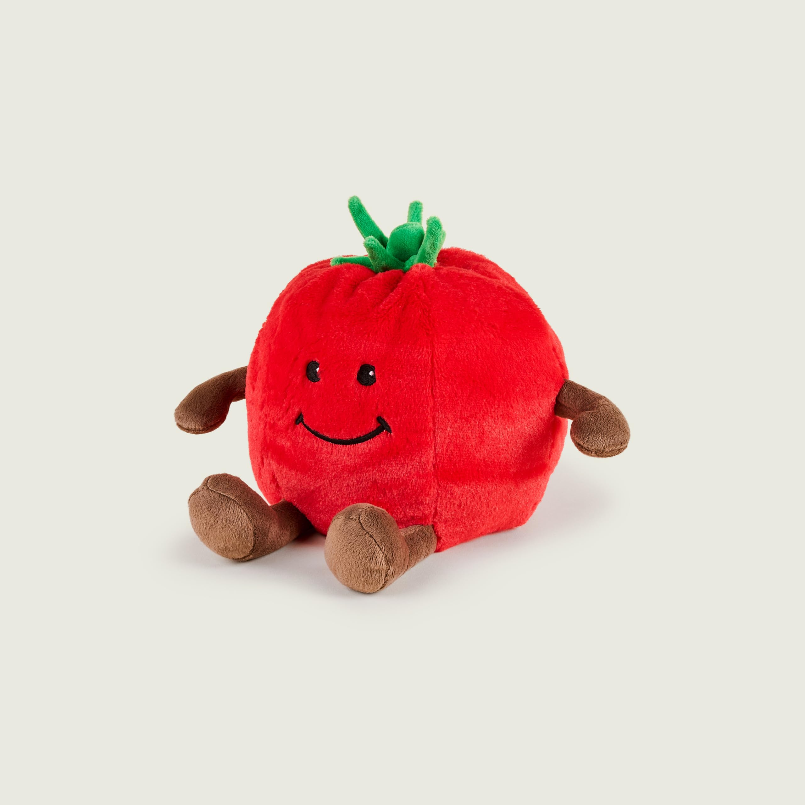 Warmies Tomate Große Größe, Vollständig Mikrowellengeeignet und Gewichtetes Kuscheltier für Angst, Im Gefrierschrank kühlen oder in der Mikrowelle erwärmen, Weiches Wärmekissen