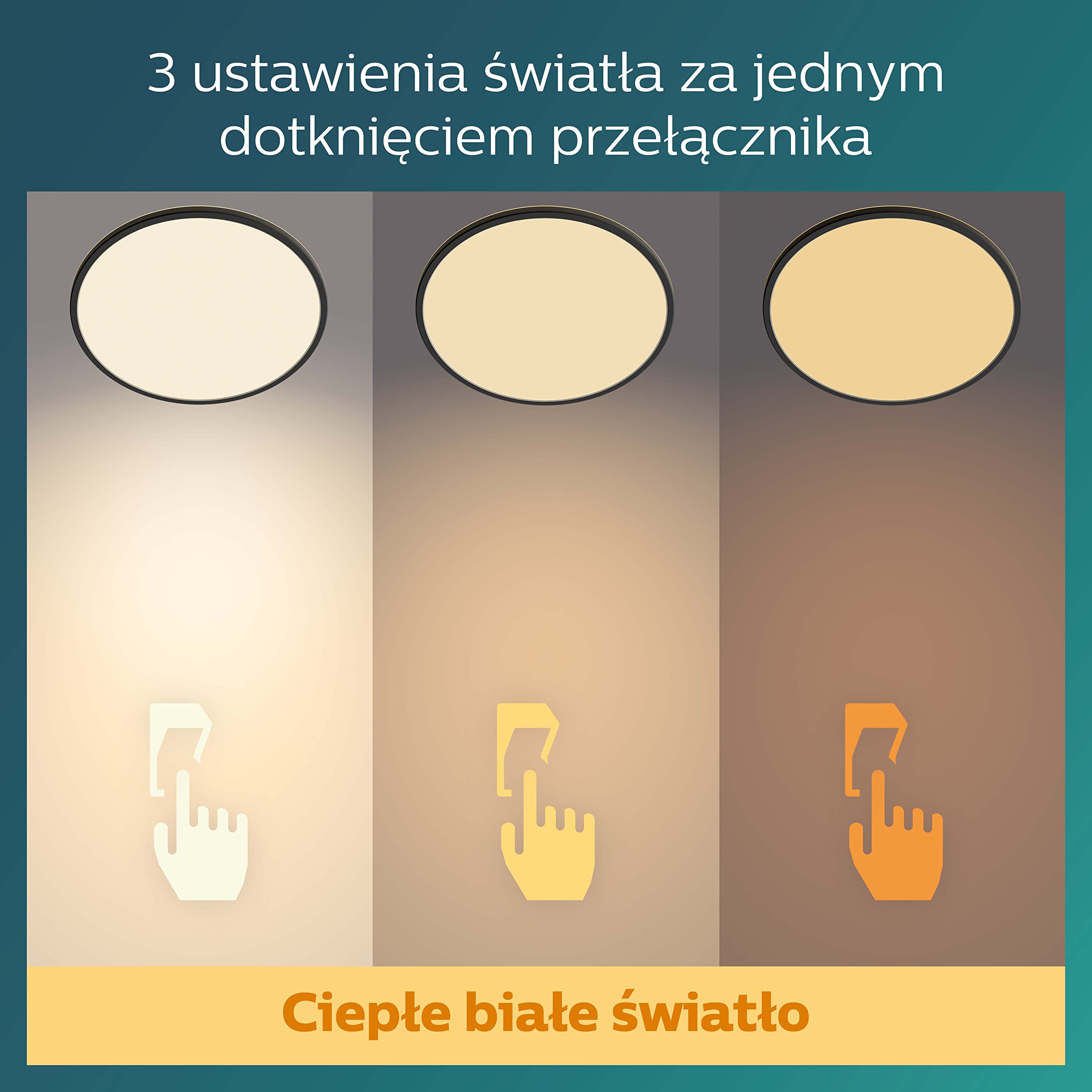 Philips Lampa Sufitowa CL550, Stopniowe Przyciemnianie, Czarny
