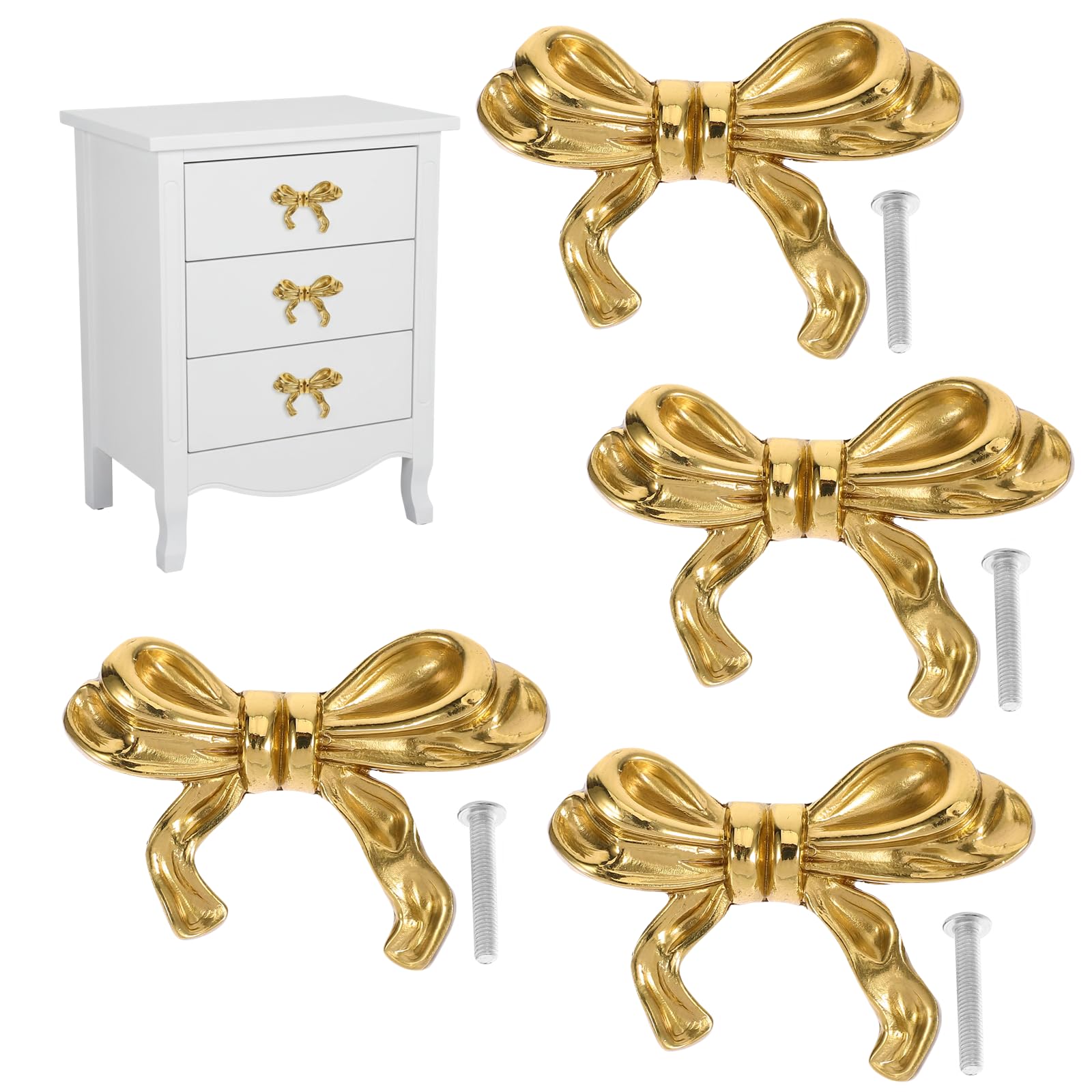 Boutons d'armoire de luxe en nœud doré DOITOOL pour meubles chics