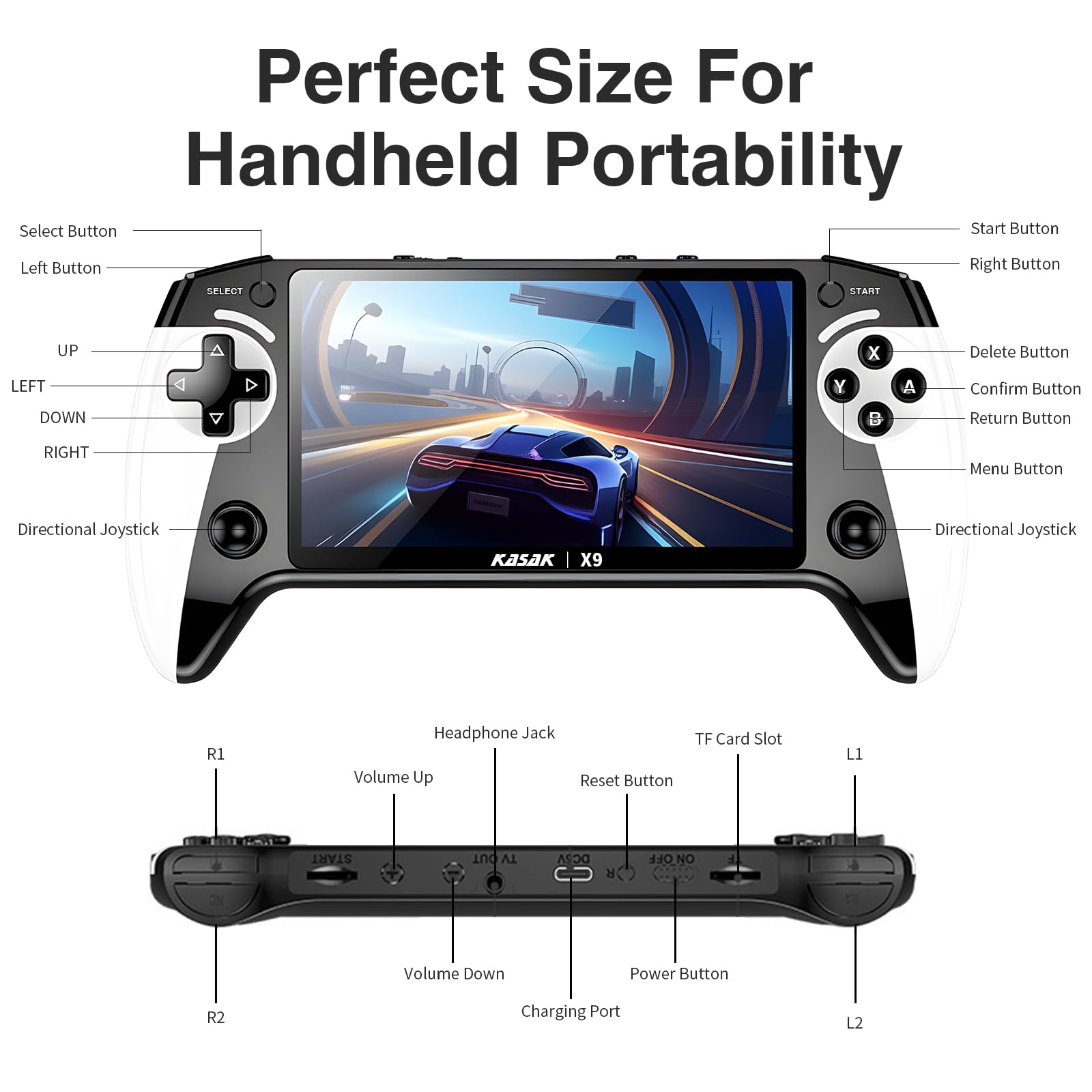 Retro Console di Gioco Palmare del Ragazzo Portatile Tenuto In Mano Videogiochi X9 Precaricati Wireless Juegos para Niños Stick TV Pixel Gaming per Bambini Sf3000 Plug 'n' Play Drive Systems De Juegos